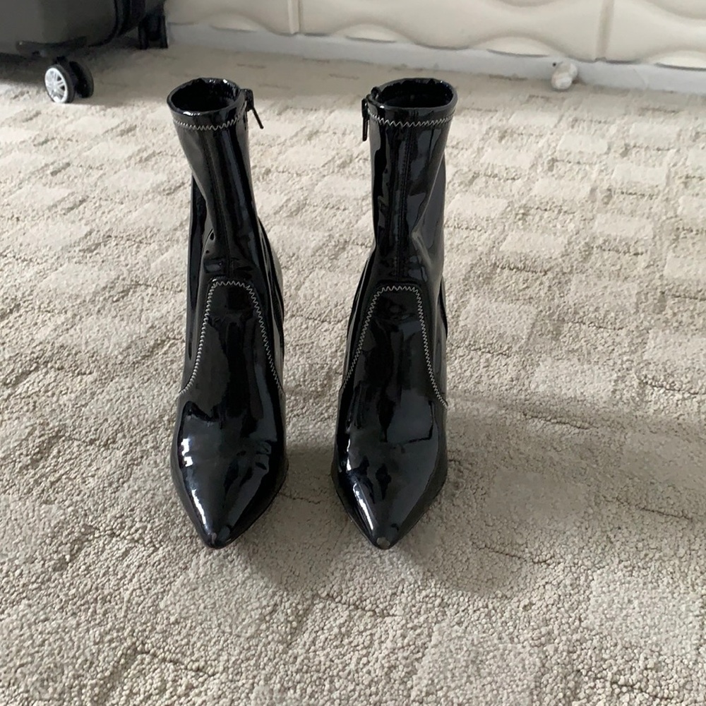 Paten leather  booties